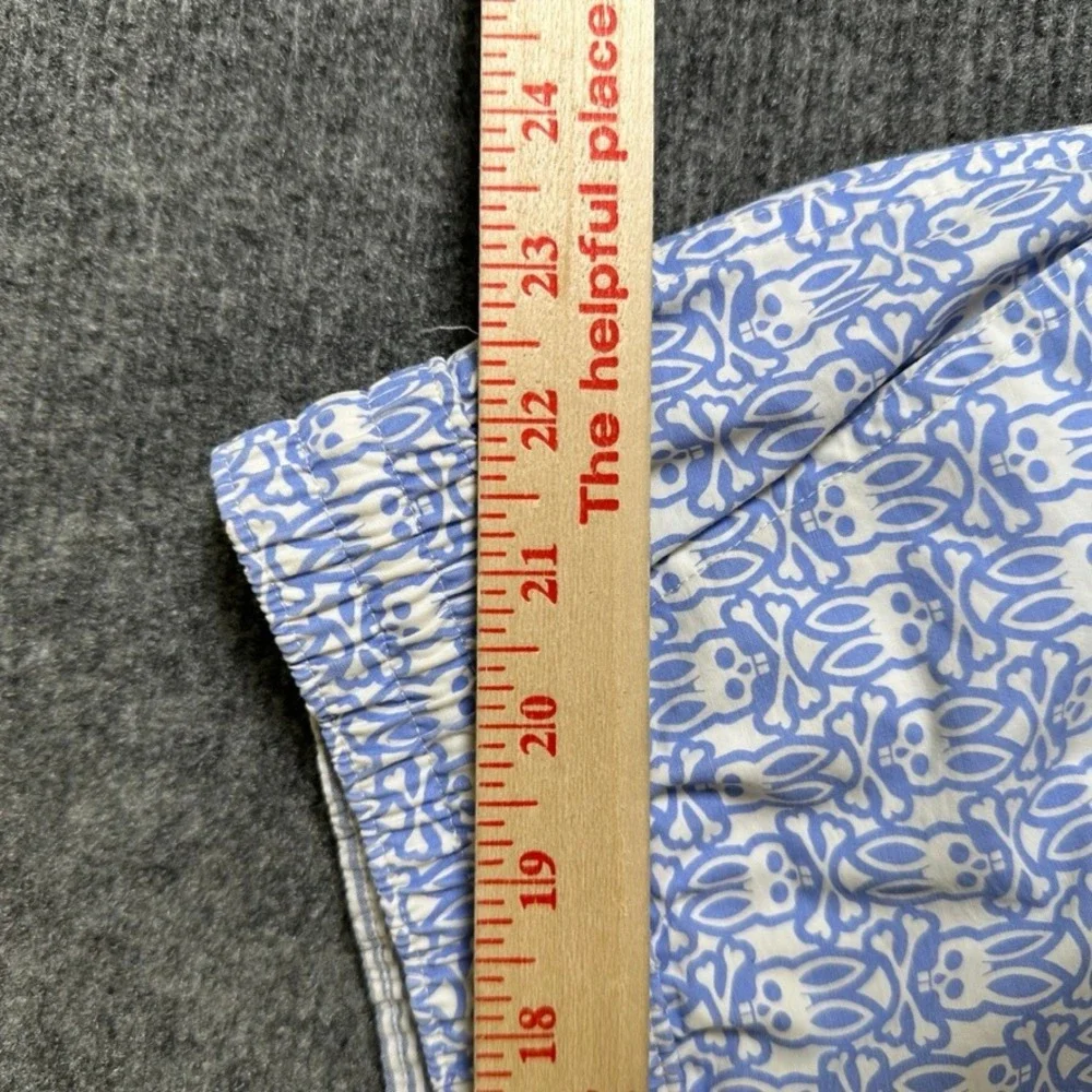 Psycho Bunny Mens 2XL Blue White Logo Print Swim Trunks Board Shorts Mesh Lined